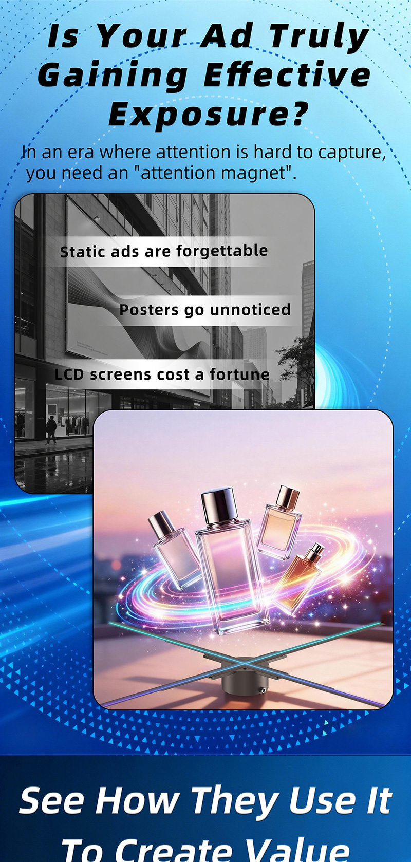 3D Holographic Projection Fan