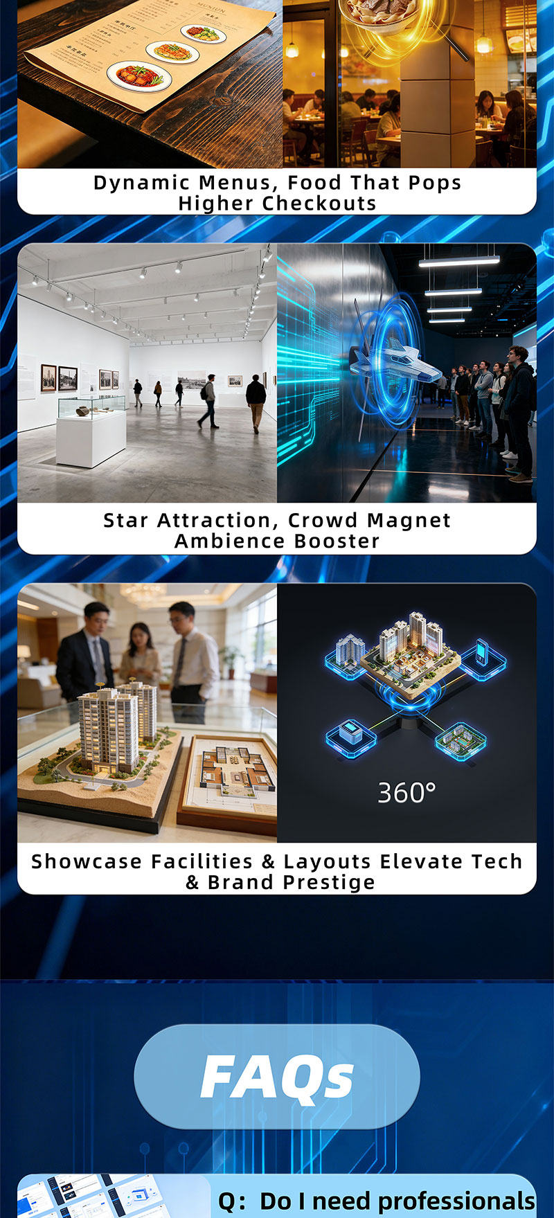 Waterproof 3D Holographic Fan For Storefront